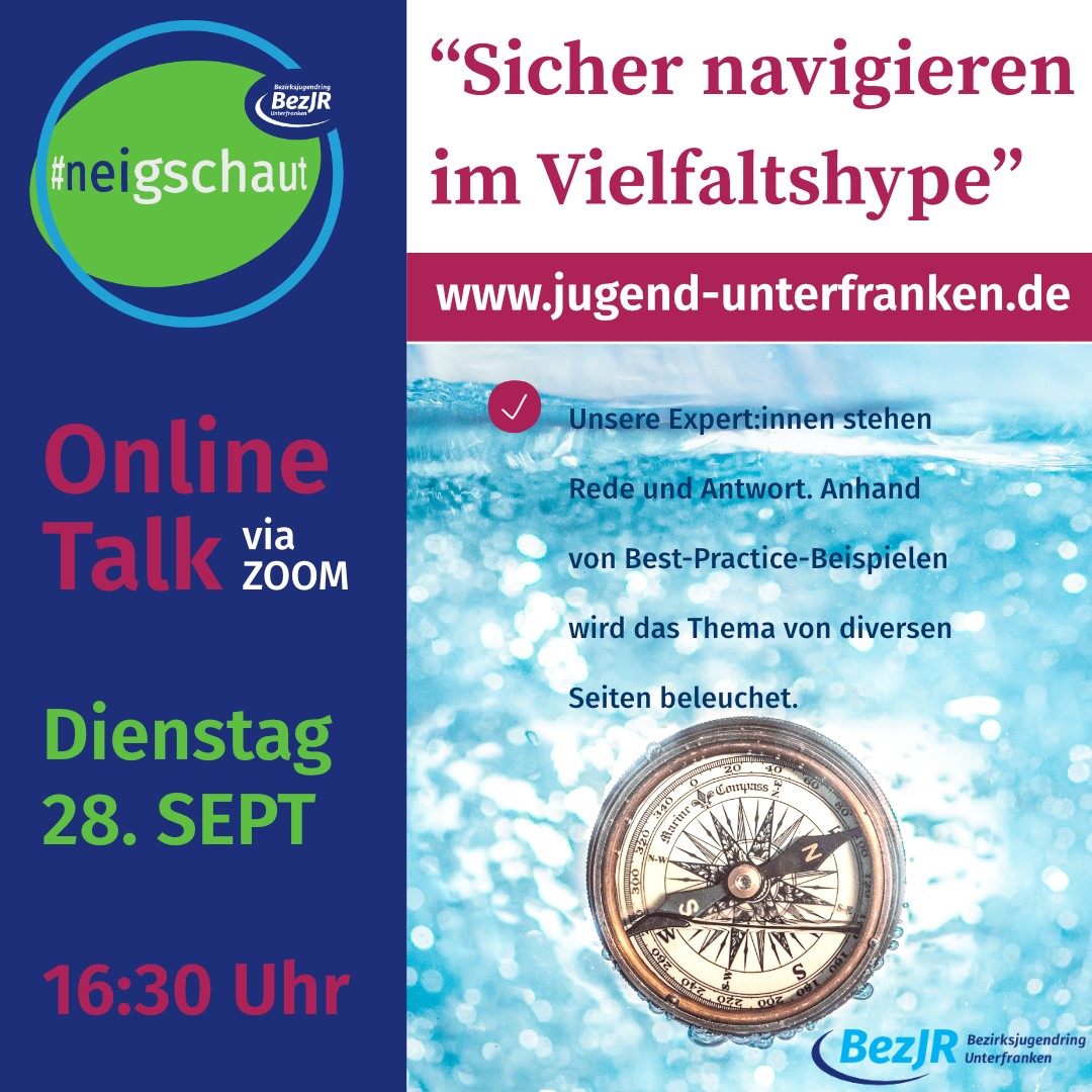 Werbebild zur Online-Auftaktveranstaltung: Fahrstil OK? Sicher navigieren im Vielfaltshype